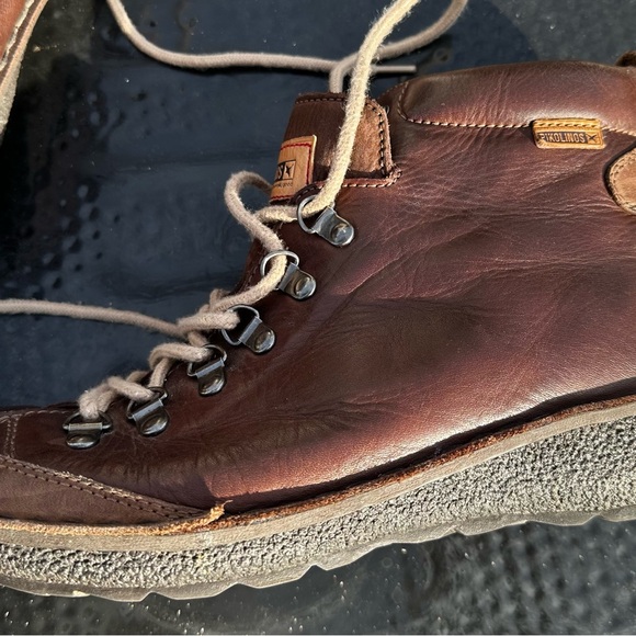 Pikolinos Men's Brown Lace Up Leather Boots Size EU = 44 / US = 10.5 / 11 - Picture 4 of 11